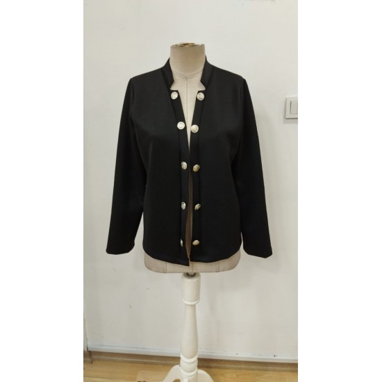 Kadın Uzun Kollu önü Açık Düğmeli Scuba Dalgıç Ceket , 30099