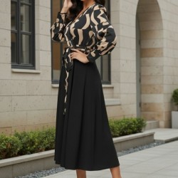 Kadın Uzun Kollu Kruvaze Yaka Dalgıç Krep Midi Boy Elbise, 30130 Kadın Uzun Kollu Kruvaze Yaka Dalgıç Krep Midi Boy Elbise, 30130