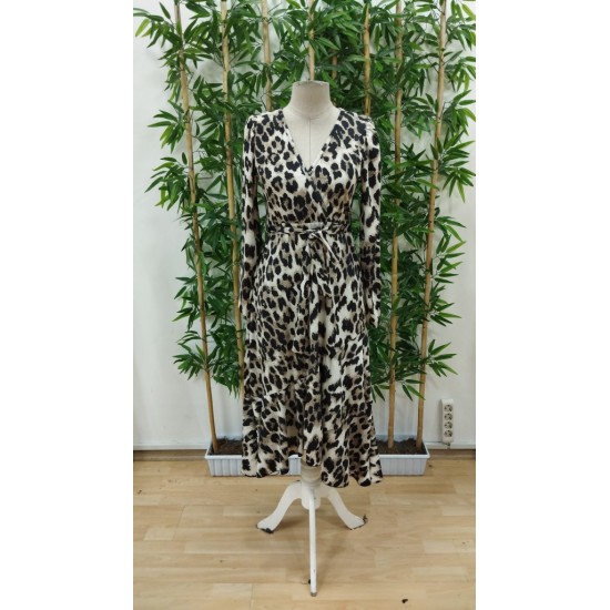 Kadın Uzun Kollu Kruvaze Yakalı Belden Kuşaklı Leopar , 30138 Kadın Uzun Kollu Kruvaze Yakalı Belden Kuşaklı Leopar , 30138