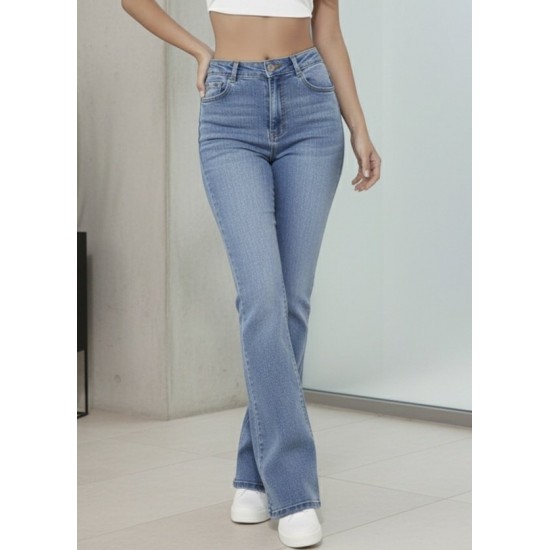 Kadın Yüksek Bel İspanyol Paça Kot Pantolon , 30142 Kadın Yüksek Bel İspanyol Paça Kot Pantolon , 30142