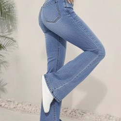 Kadın Yüksek Bel İspanyol Paça Kot Pantolon , 30142 Kadın Yüksek Bel İspanyol Paça Kot Pantolon , 30142