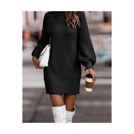 Kadın Uzun Kollu Balıkçı Yaka Mini Triko Elbise , 30140 Kadın Uzun Kollu Balıkçı Yaka Mini Triko Elbise , 30140