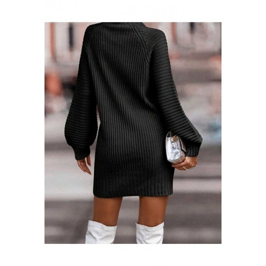 Kadın Uzun Kollu Balıkçı Yaka Mini Triko Elbise , 30140 Kadın Uzun Kollu Balıkçı Yaka Mini Triko Elbise , 30140