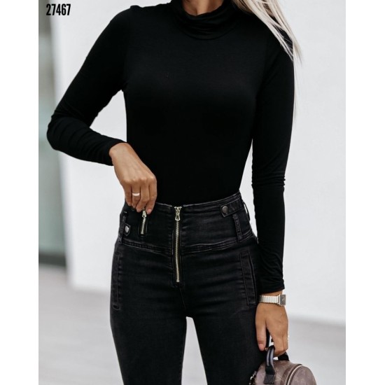 Fermuar Detay Yüksek Kemerli Kot Pantolon, 5634