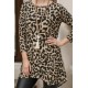 Kadın Uzun Kollu Bisiklet Yaka Leopar Desenli Süprem Bluz, 30152 Kadın Uzun Kollu Bisiklet Yaka Leopar Desenli Süprem Bluz, 30152