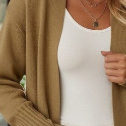 Kadın Uzun Kollu önü Açık Triko Hırka, 30150