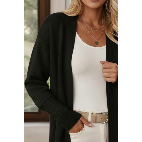 Kadın Uzun Kollu önü Açık Triko Hırka , 30149