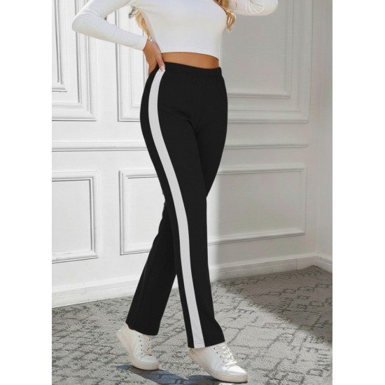 Kadın Yüksek Bel Yan şerit Detaylı Yırtmaçlı Viskon Iki Iplik Pantolon , 30147