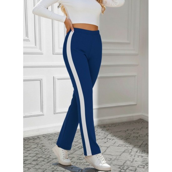 Kadın Yüksek Bel Yan şerit Detaylı Yırtmaçlı Viskon Iki Iplik Pantolon , 30146