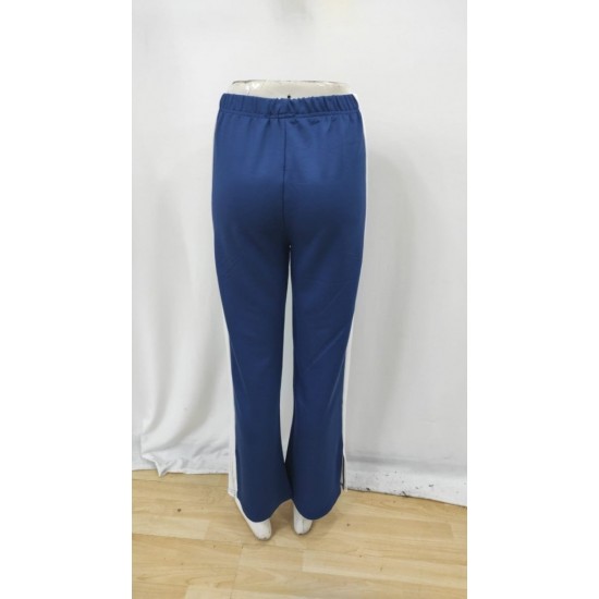 Kadın Yüksek Bel Yan şerit Detaylı Yırtmaçlı Viskon Iki Iplik Pantolon , 30146