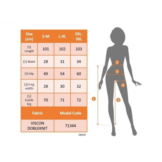 Kadın Yüksek Bel Yan şerit Detaylı Yırtmaçlı Viskon Iki Iplik Pantolon , 30146