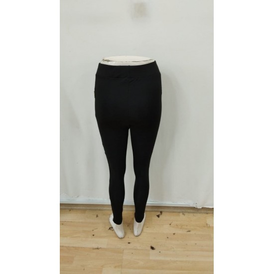 Kadın Yüksek Bel Yan şerit Deri Detay Fermuarlı Dalgıç Tayt , 30144 Kadın Yüksek Bel Yan şerit Deri Detay Fermuarlı Dalgıç Tayt , 30144