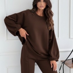 Kadın Uzun Kollu Geniş Kesim Modal Bluz Ve Pantolon Ikili Takım, 30166