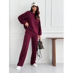 Kadın Uzun Kollu Geniş Kesim Modal Bluz Ve Pantolon Ikili Takım, 30165