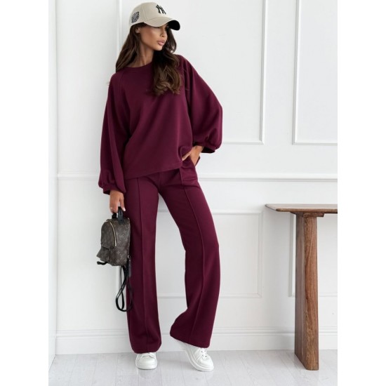 Kadın Uzun Kollu Geniş Kesim Modal Bluz Ve Pantolon Ikili Takım, 30165 Kadın Uzun Kollu Geniş Kesim Modal Bluz Ve Pantolon Ikili Takım, 30165