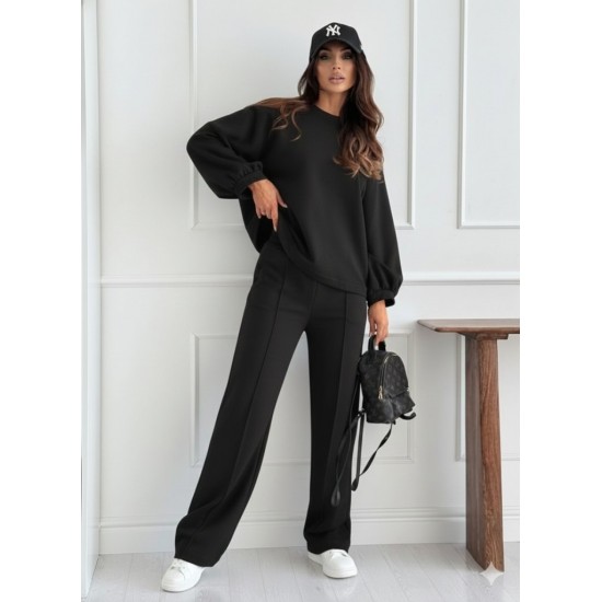 Kadın Uzun Kollu Geniş Kesim Modal Bluz Ve Pantolon Ikili Takım , 30164 Kadın Uzun Kollu Geniş Kesim Modal Bluz Ve Pantolon Ikili Takım , 30164