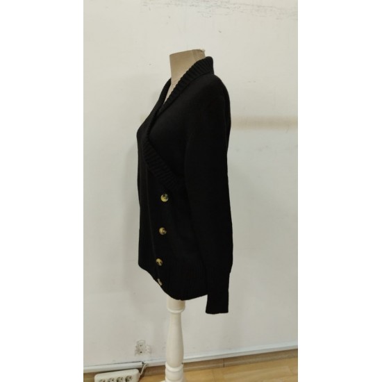 Kadın Uzun Kollu Yakalı Yandan Düğmeli Triko Bluz , 30155 Kadın Uzun Kollu Yakalı Yandan Düğmeli Triko Bluz , 30155