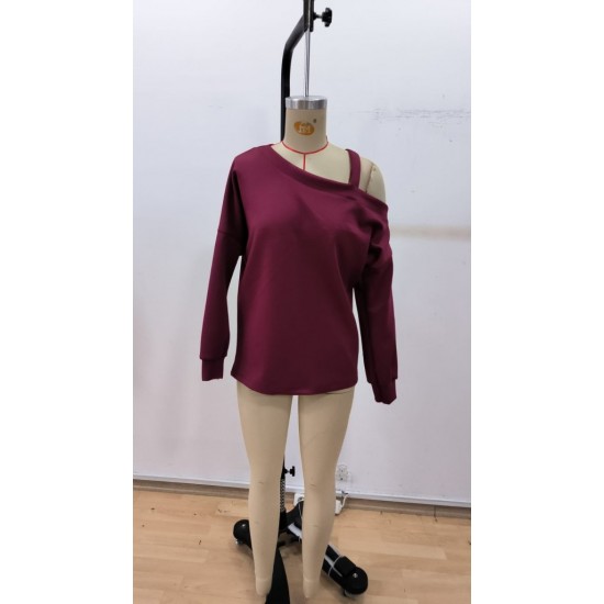 Kadın Uzun Kollu Tek Omuz Askı Detay Salaş Dalgıç Bluz, 30203 Kadın Uzun Kollu Tek Omuz Askı Detay Salaş Dalgıç Bluz, 30203