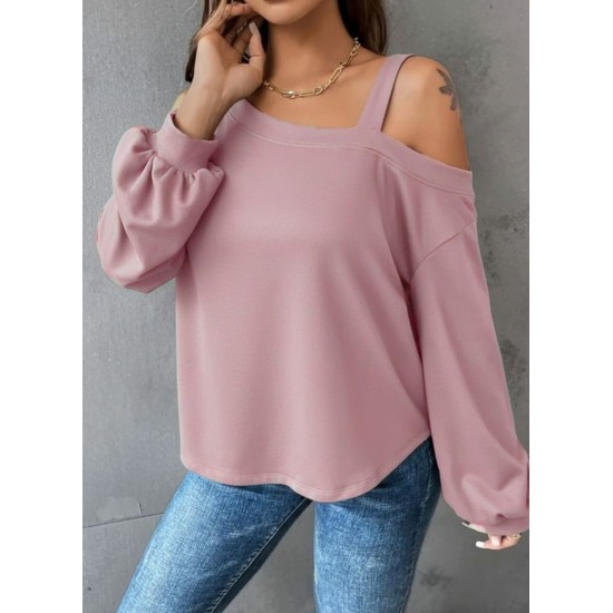 Kadın Uzun Kollu Tek Omuz Askı Detay Salaş Dalgıç Bluz, 30202 Kadın Uzun Kollu Tek Omuz Askı Detay Salaş Dalgıç Bluz, 30202