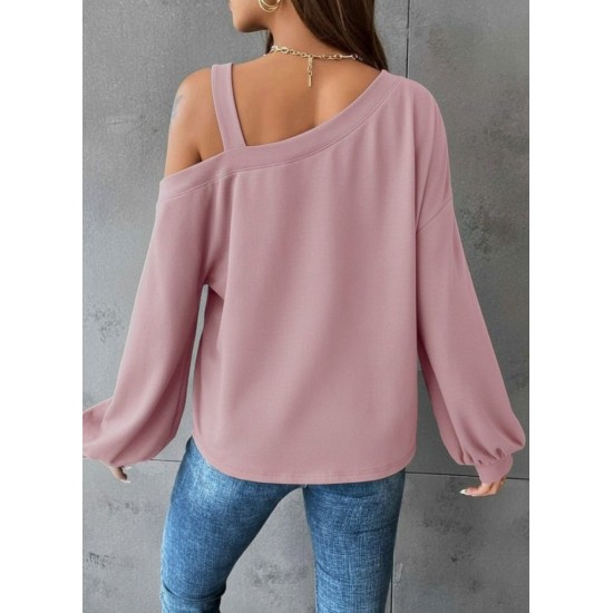Kadın Uzun Kollu Tek Omuz Askı Detay Salaş Dalgıç Bluz, 30202 Kadın Uzun Kollu Tek Omuz Askı Detay Salaş Dalgıç Bluz, 30202