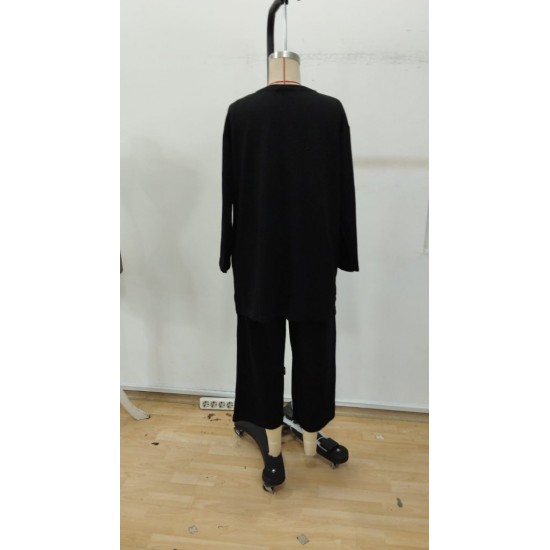 Kadın Uzun Kollu önü Açık Modal Ceket Kolsuz Viskon Iki Iplik Bluz Ve Pantolon üçlü Takım , 30195