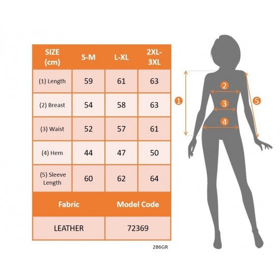 Kadın Uzun Kollu önden Fermuarlı Deri Kısa Ceket, 30218
