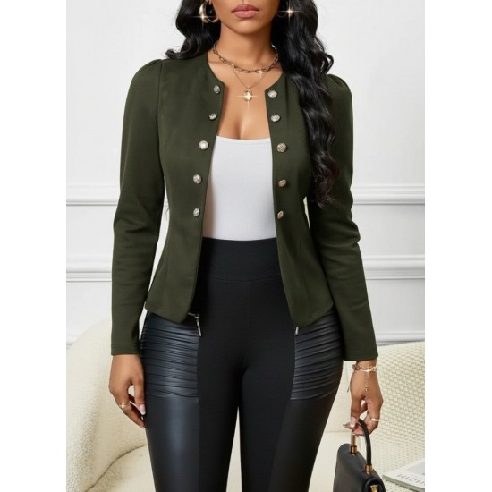 Kadın Uzun Kollu önü Açık Düğmeli Kısa Süet Ceket , 30224