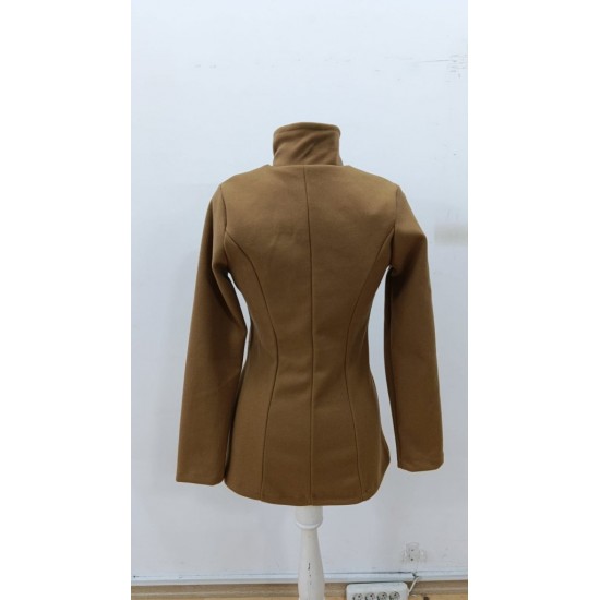 Kadın Uzun Kollu Yakalı önden Düğmeli Astarsız Ithal Kaşe Kahve Kaban, 30238 Kadın Uzun Kollu Yakalı önden Düğmeli Astarsız Ithal Kaşe Kahve Kaban, 30238