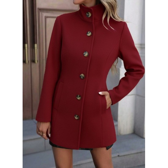 Kadın Uzun Kollu Yakalı önden Düğmeli Astarsız Ithal Kaşe Kaban, 30237 Kadın Uzun Kollu Yakalı önden Düğmeli Astarsız Ithal Kaşe Kaban, 30237