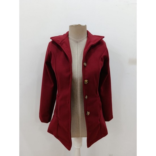 Kadın Uzun Kollu Yakalı önden Düğmeli Astarsız Ithal Kaşe Kaban, 30237 Kadın Uzun Kollu Yakalı önden Düğmeli Astarsız Ithal Kaşe Kaban, 30237