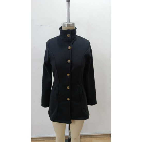 Kadın Uzun Kollu Yakalı önden Düğmeli Astarsız Ithal Kaşe Kaban , 30236 Kadın Uzun Kollu Yakalı önden Düğmeli Astarsız Ithal Kaşe Kaban , 30236