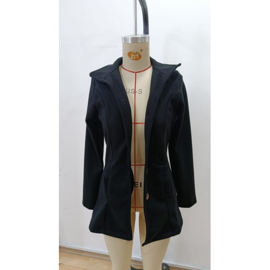 Kadın Uzun Kollu Yakalı önden Düğmeli Astarsız Ithal Kaşe Kaban , 30236 Kadın Uzun Kollu Yakalı önden Düğmeli Astarsız Ithal Kaşe Kaban , 30236