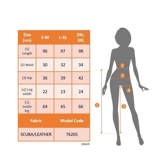 Kadın Yüksek Bel Deri Detaylı Fermuarlı Dalgıç Tayt , 30268
