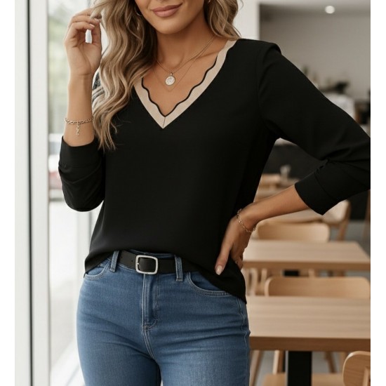 Kadın Uzun Kollu V Yakalı Aerobin Bluz, 30276 Kadın Uzun Kollu V Yakalı Aerobin Bluz, 30276