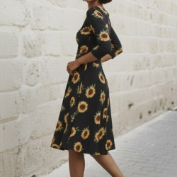 Kadın Fakir Kol Bisiklet Yaka Midi Mikro Elbise, 30275 Kadın Fakir Kol Bisiklet Yaka Midi Mikro Elbise, 30275