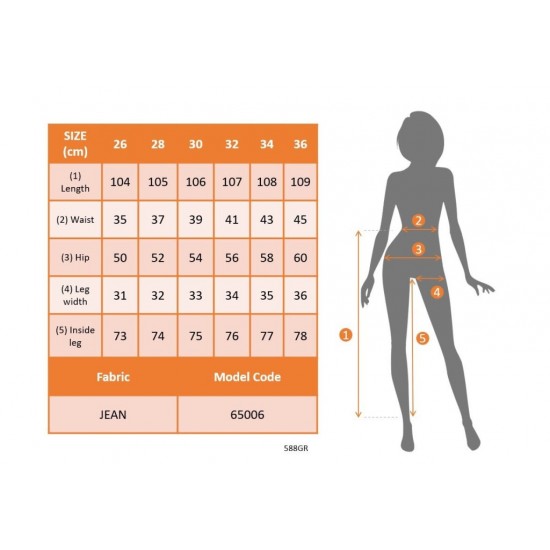 Kadın Yüksek Bel Cepli Paçaya Doğru Geniş Kot Pantolon , 30307