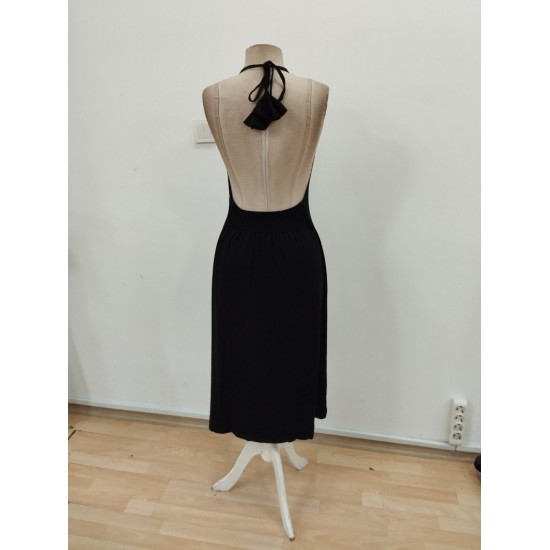 Kadın Boyundan Askılı Halter Kollu Viskon Elbise , 30310