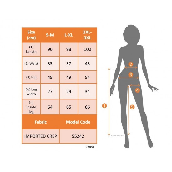 Kadın Yüksek Bel önden Nervürlü Ve Fermuarlı Yandan Dantelli Ithal Krep Pantolon , 30341