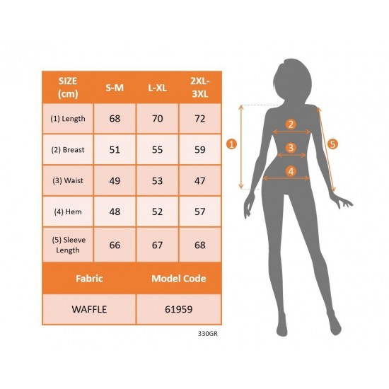 Kadın Uzun Kollu Leopar Yakalı Fermuarlı Waffle Bluz , 30367