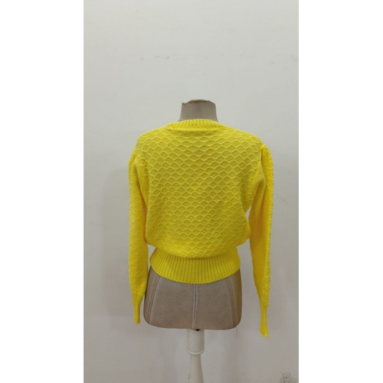 Kadın Uzun Kollu Bisiklet Yaka Triko Bluz , 30365