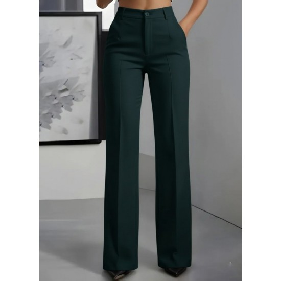 Kadın Yüksek Bel Cepli Ithal Krep Pantolon , 30371 Kadın Yüksek Bel Cepli Ithal Krep Pantolon , 30371