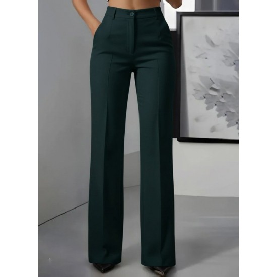 Kadın Yüksek Bel Cepli Ithal Krep Pantolon , 30371 Kadın Yüksek Bel Cepli Ithal Krep Pantolon , 30371