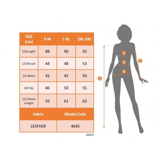 Kadın Uzun Kollu Yakalı Cepli önü Fermuarlı Mini Deri Elbise , 30369