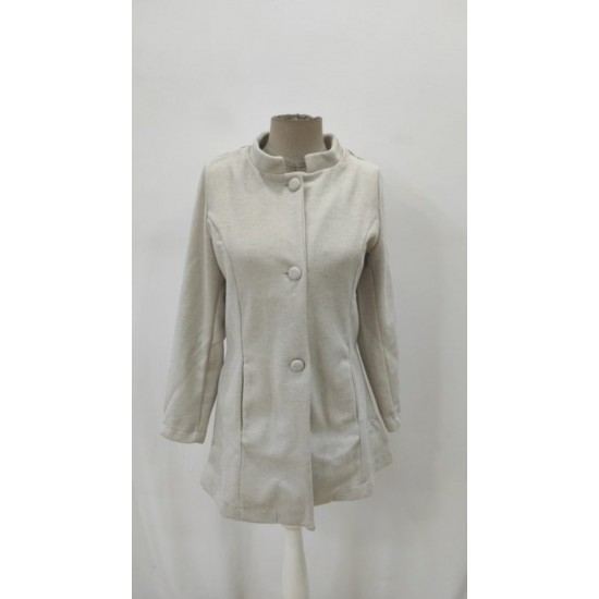 Kadın Uzun Kollu Hakim Yakalı önden Düğmeli Cep Detaylı Kısa Kaşe Kaban, 29614