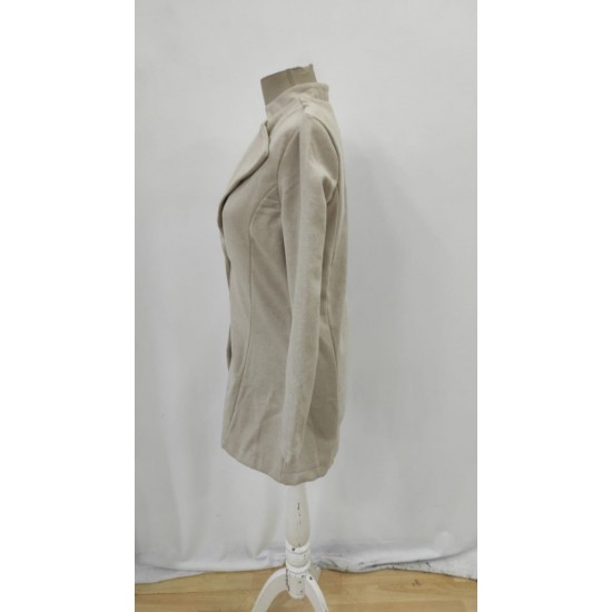 Kadın Uzun Kollu Yakalı önden Düğmeli Kısa Kaşe Kaban, 30379