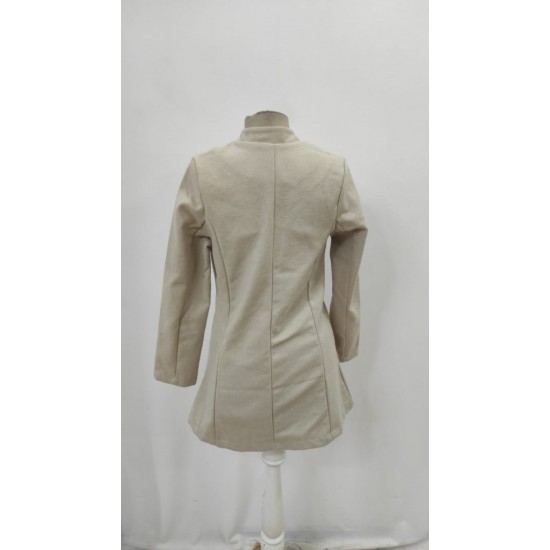 Kadın Uzun Kollu Yakalı önden Düğmeli Kısa Kaşe Kaban, 30379