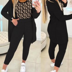 Kadın Uzun Kollu Krep üçlü Takım, 30417