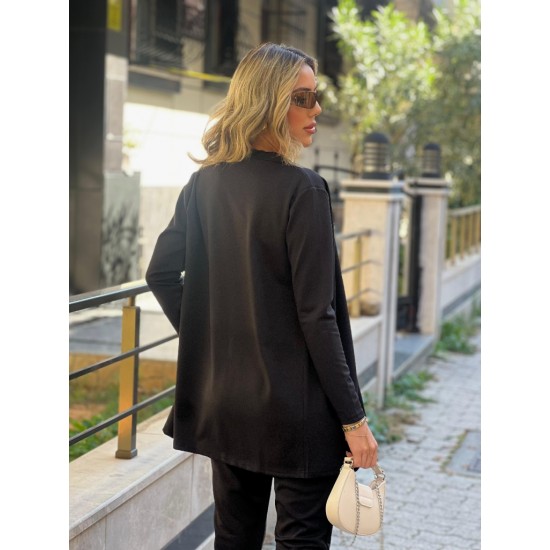 Kadın Uzun Kollu Krep üçlü Takım, 30417