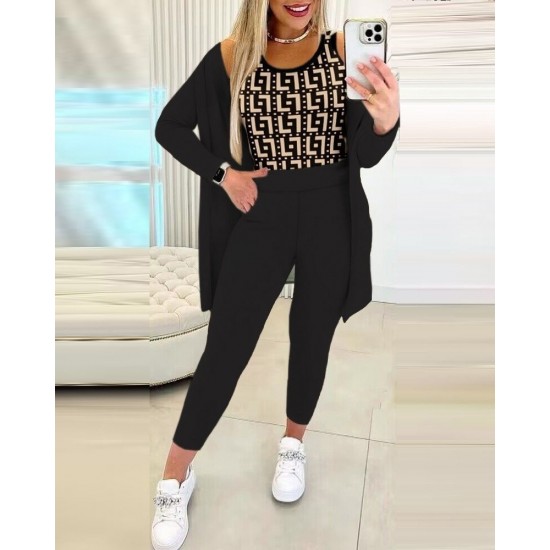 Kadın Uzun Kollu Krep üçlü Takım, 30417