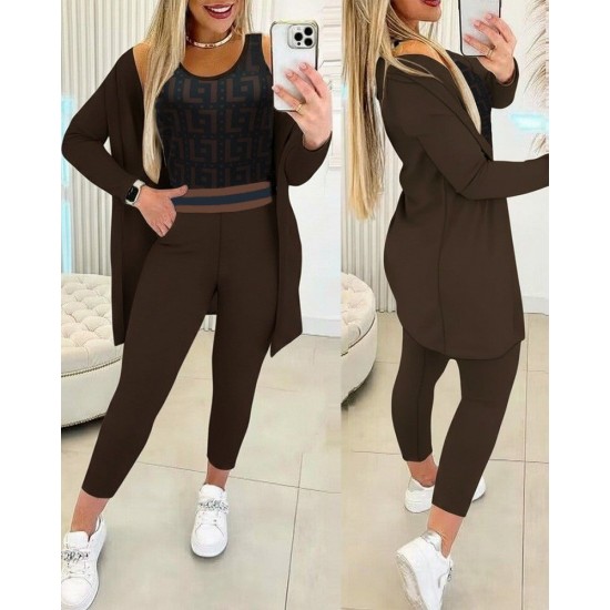 Kadın Uzun Kollu Krep üçlü Takım, 30416